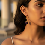将图像加载到图库查看器中， gold plating Amethyst Drop Earrings for Women | Gemstone Jewelry
