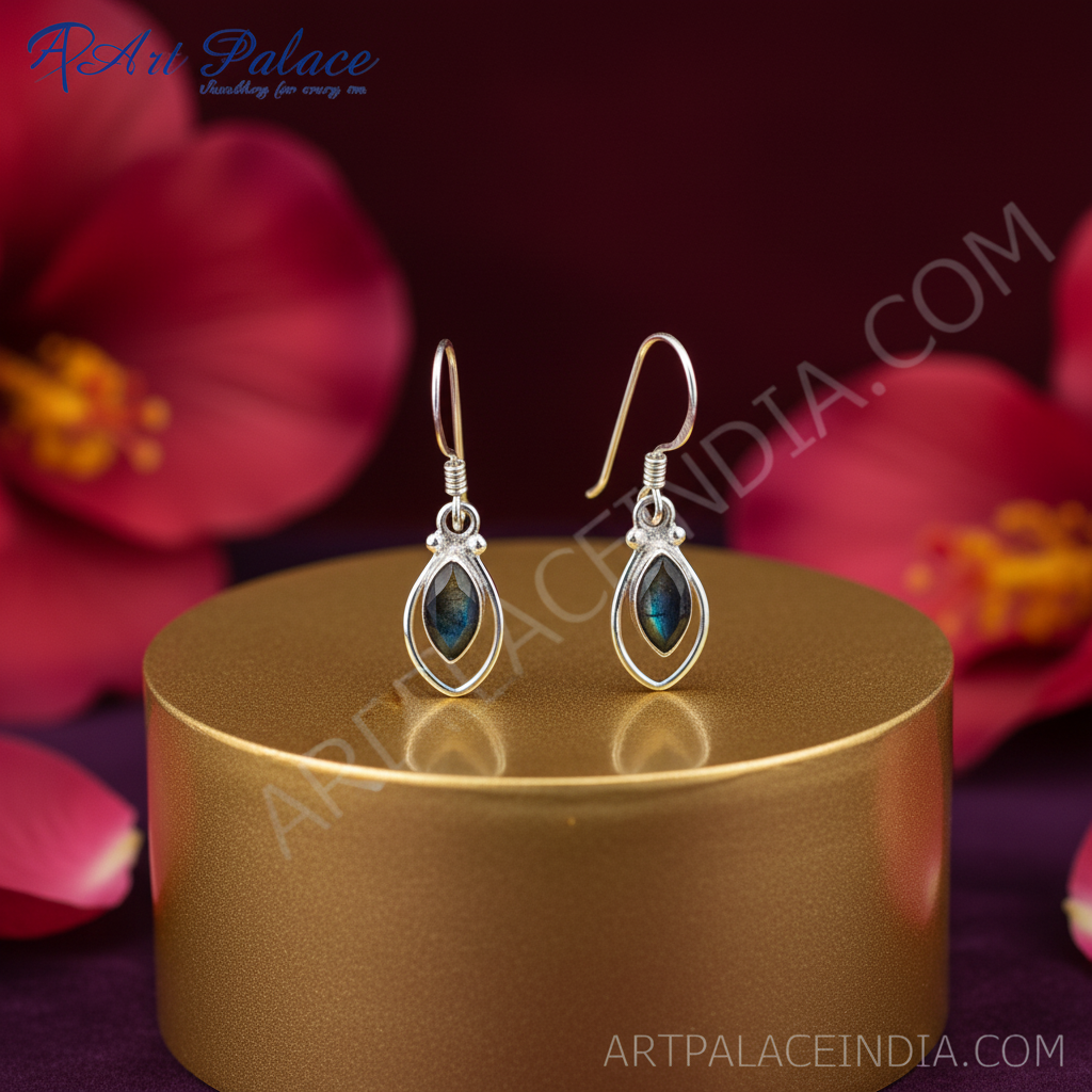 925 Sterling Silver Labradorite Earrings for Women | Dangle Jewelry