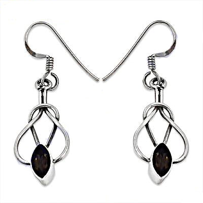 925 silver smoky quartz earrings for women | dangle earrings