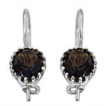 将图像加载到图库查看器中， 925 Silver Smoky Quartz Earrings for Women | Gemstone Jewelry
