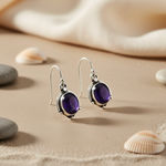 将图像加载到图库查看器中， 925 Silver Oval Stone Drop Earrings for Women | Gift Jewelry
