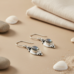 将图像加载到图库查看器中， 925 Sterling Silver Moonstone Drop Earrings for Women | Gift
