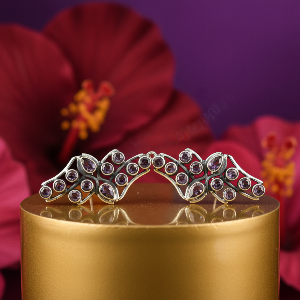 925 silver amethyst earrings for women | dangle earrings