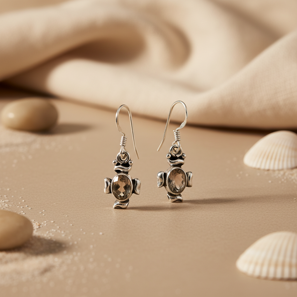 925 Silver Smoky Quartz Earrings for Women | Dangle Jewelry