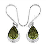 将图像加载到图库查看器中， 925 Silver Peridot Teardrop Earrings for Women | Dangle Jewelry

