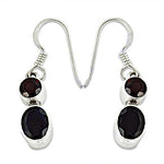 将图像加载到图库查看器中， 925 Silver Garnet Drop Earrings for Women | Gemstone Jewelry
