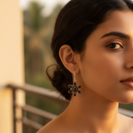 将图像加载到图库查看器中， 925 Silver Garnet Flower Earrings | Women's Jewelry Gift
