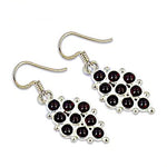 将图像加载到图库查看器中， 925 Silver Garnet Drop Earrings for Women | Gemstone Jewelry
