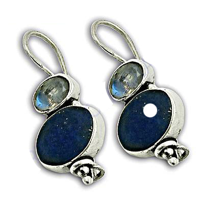 925 silver blue stone earrings for women | dangle jewelry