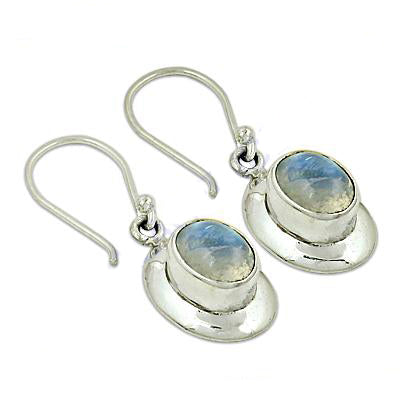 925 Silver Moonstone Earrings | Dangle Earrings for Women