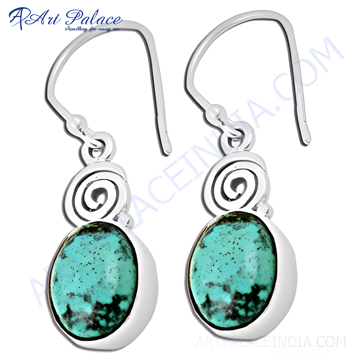 925 sterling silver turquoise dangle earrings with oval turquoise gemstones, perfect for any occasion