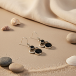 将图像加载到图库查看器中， 925 Silver Black Onyx Earrings for Women | Daily Wear
