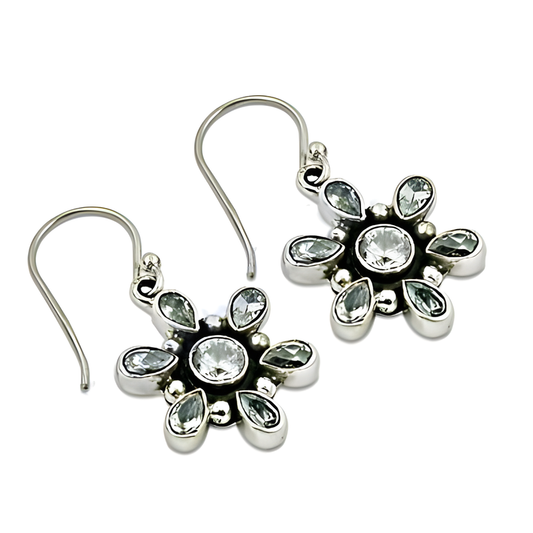 Unique CZ Silver Gemstone Earrings - Shop Stunning Designs Online