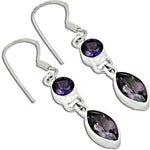 将图像加载到图库查看器中， 925 Silver Amethyst Drop Earrings | Women's Jewelry Gift
