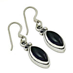 将图像加载到图库查看器中， 925 Silver Onyx Earrings for Women | Black Gemstone Jewelry
