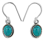 将图像加载到图库查看器中， 925 Silver Turquoise Stone Earrings for Women | Dangle Earrings
