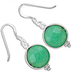 Load image into Gallery viewer, 925 Silver Green Gemstone Earrings for Women | Dangle Earrings
