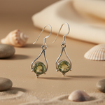 将图像加载到图库查看器中， 925 Silver Green Amethyst Earrings for Women | Dangle Jewelry
