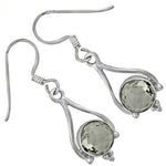 将图像加载到图库查看器中， 925 Silver Green Amethyst Earrings for Women | Dangle Jewelry
