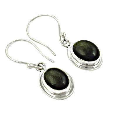 925 silver green stone drop earrings for women | gift