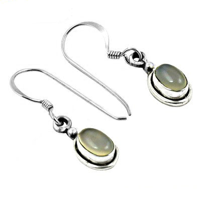 925 Silver Moonstone Drop Earrings for Women | Daily Wear Gift