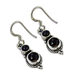 将图像加载到图库查看器中， 925 Silver Black Onyx Dangle Earrings for Women | Gemstone Jewelry
