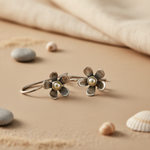 将图像加载到图库查看器中， 925 Silver Flower Drop Earrings with Pearl | Women's Jewelry
