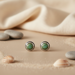 Load image into Gallery viewer, 925 Silver Emerald Stud Earrings for Women | Daily Wear
