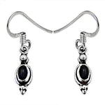 将图像加载到图库查看器中， 925 Silver Oval Stone Drop Earrings | Women's Daily Wear Jewelry
