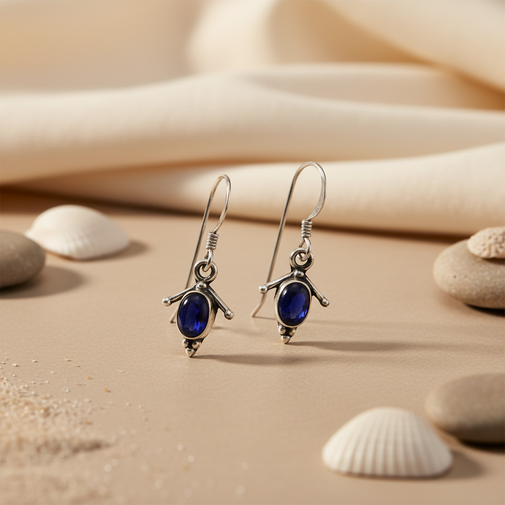 925 Silver Lapis Lazuli Earrings for Women | Gemstone Jewelry