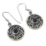 将图像加载到图库查看器中， 925 Silver Amethyst Drop Earrings for Women | Dangle Jewelry
