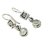 将图像加载到图库查看器中， 925 Silver Moonstone Drop Earrings for Women | Dangle Jewelry
