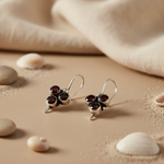 Load image into Gallery viewer, 925 Silver Garnet Drop Earrings for Women | Gemstone Jewelry
