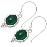 将图像加载到图库查看器中， 925 Silver Green Onyx Drop Earrings for Women | Gift
