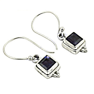 925 silver iolite earrings for women | gemstone jewelry