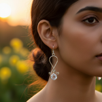 将图像加载到图库查看器中， 925 Silver Earrings with Gemstone | Dangle Earrings for Women
