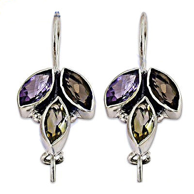 925 silver gemstone leaf earrings for women | dangle earrings