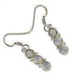 Load image into Gallery viewer, 925 Silver Moonstone Drop Earrings for Women | Dainty Jewelry
