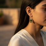 将图像加载到图库查看器中， 925 Silver Peridot Earrings for Women | Green Gemstone Jewelry
