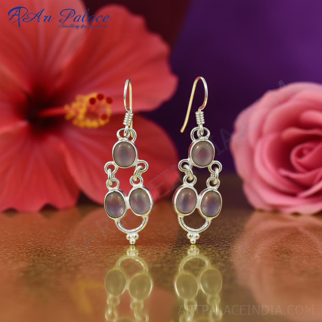 925 Sterling Silver Earrings with Gemstone | For Women | Gift