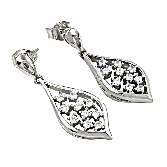 Famous Designer Cubic Zirconia Gemstone 925 Silver Earrings Excellent Cz Earrings Stunning Cz Earrings