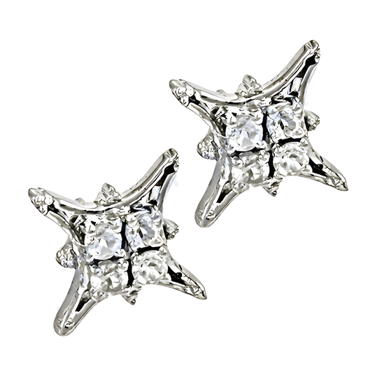 Stunning Designer Cubic Zirconia Gemstone Silver Earrings - Shop Now!