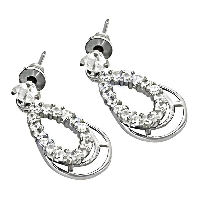 Sensational Cubic Zirconia Gemstone 925 Silver Earrings Fantastic Cz Earrings Solid Earrings Cz Silver Earrings