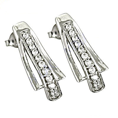 925 silver cubic zirconia stud earrings for women | gift jewelry