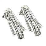 将图像加载到图库查看器中， 925 Silver Cubic Zirconia Stud Earrings for Women | Gift Jewelry
