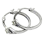 将图像加载到图库查看器中， 925 Sterling Silver Hoop Earrings with Gemstone | For Women
