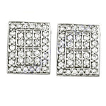 将图像加载到图库查看器中， Silver Square Stud Earrings | Cubic Zirconia | Women's Jewelry Gift

