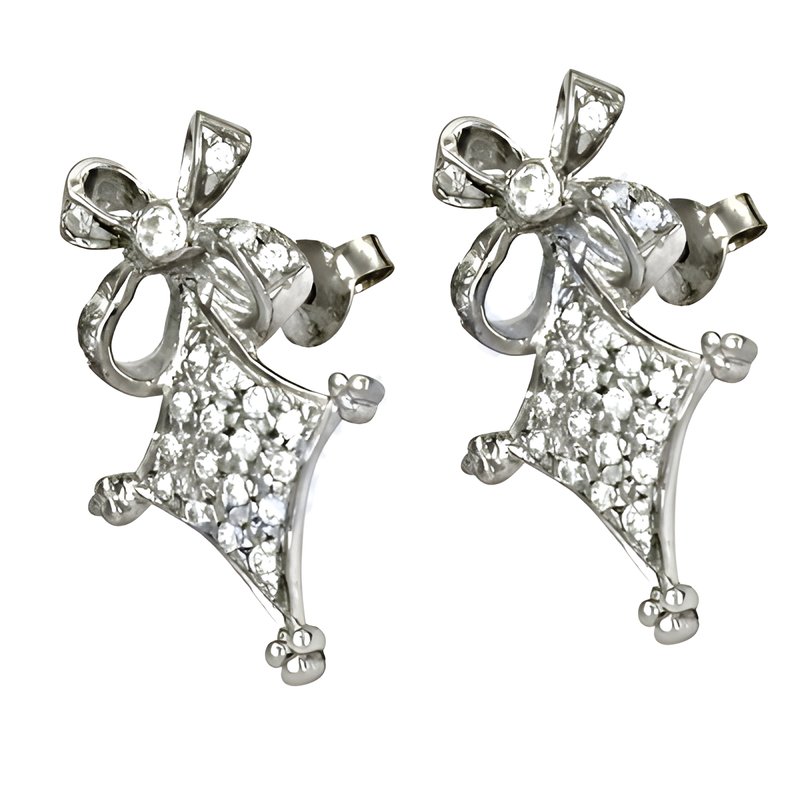 Precious Antique Cubic Zirconia Gemstone 925 Silver Earrings Glitzy Cz Earrings Solid Cz Earrings