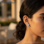 Load image into Gallery viewer, Floral Stud Earrings with Cubic Zirconia | Women&#39;s Jewelry Gift
