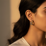 将图像加载到图库查看器中， 925 Silver Citrine Hoop Earrings for Women | Gemstone Jewelry
